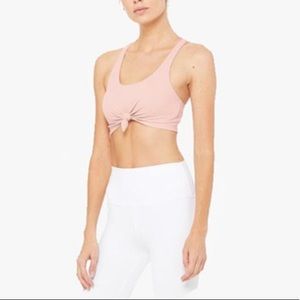 Alo Yoga Knot Tank Bra - Baby Pink